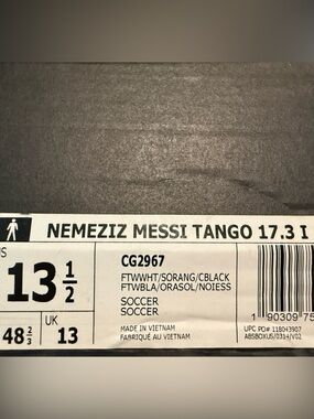 adidas Nemeziz Messi Tango 17.3 Soccer Style street shoes- White/Orange/Black